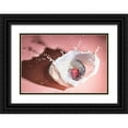 thumbnail image 1 of Qian Guo, Grace 18x13 Black Ornate Wood Framed with Double Matting Museum Art Print Titled - Strawberry fall into the milk trap, 1 of 4