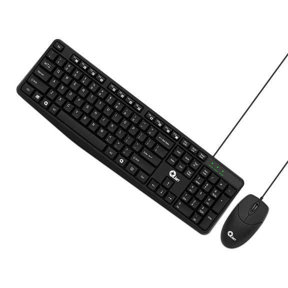 Qian Keyboard and Mouse Kit. Wired, USB Model QKX-20603EN