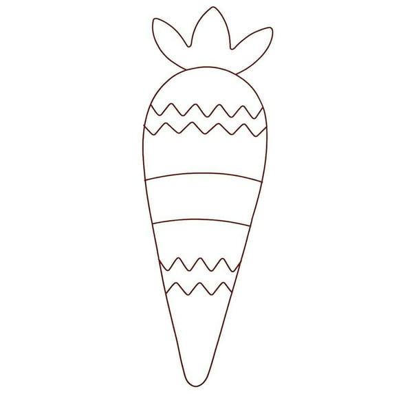 QianGlow 20 Inch Carrot Wreath Shape Wire Frame for DIY Floral Arrangement Christmas Halloween Easter Home Door Wall Decor,color