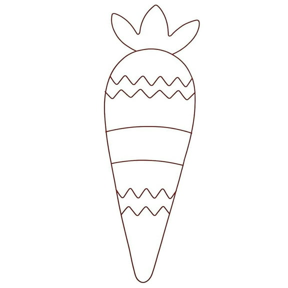 QianGlow 20 Inch Carrot Wreath Shape Wire Frame for DIY Floral Arrangement Christmas Halloween Easter Home Door Wall Decor,color