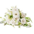 thumbnail image 1 of QianGlow 5-Branch Artificial Silk Rose, Fake Cake Flowers for Wedding Bouquets, Centerpieces, Baby Shower, Home Decor,White, 1 of 4