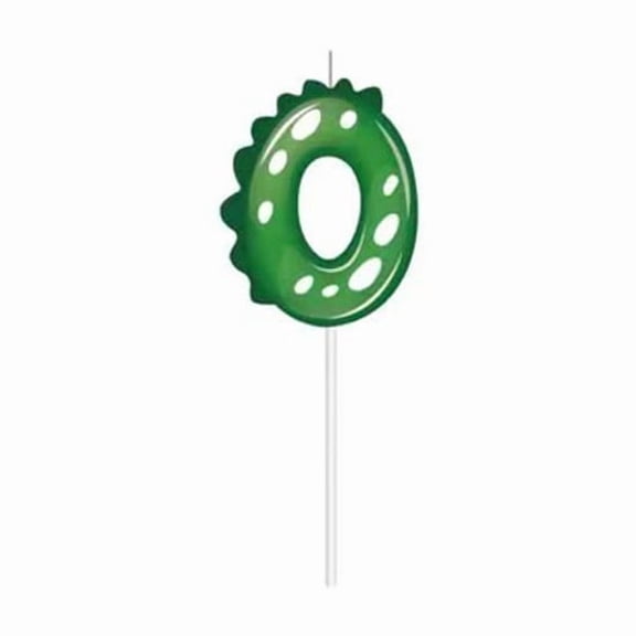 QianGlow Green Dinosaur Number 0-9 Birthday Cake Candle, Kids Party Decoration, Cute Cartoon Dinosaur Shaped Candles for Children's Birthday Party Supplies,A