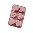 thumbnail image 1 of QianGlow LOVE Valentine's Day 6 Cavity Silicone Heart Mold, DIY Chocolate Cake Ice Jelly Soap Baking Tool, Non-Stick Baking Mold,Red, 1 of 3