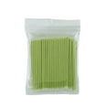 thumbnail image 1 of QianGlowDisposable Fine Point Cotton Swab Cleaning Sticks, 100 Count Super Thin Eye Makeup and Lip Liner Remover Applicators, Assorted Colors in Resealable Bag,green, 1 of 5