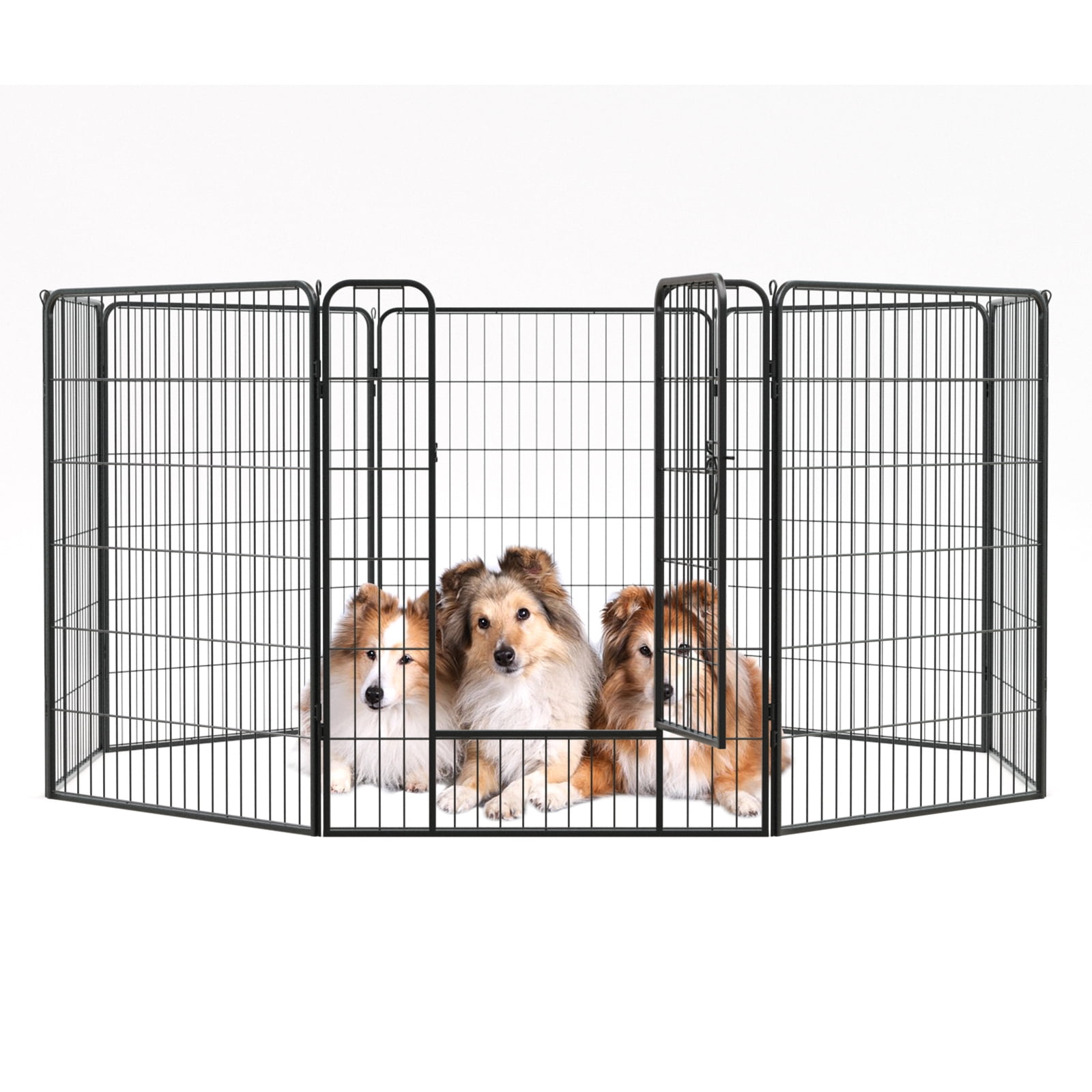QianRuiDa 8 Panels 40"H Dog Playpen Dog Fences Dog Pens Indoor Outdoor