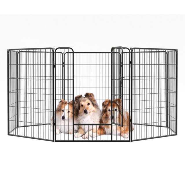 QianRuiDa 8 Panels 40"H Dog Playpen Dog Fences Dog Pens Indoor Outdoor