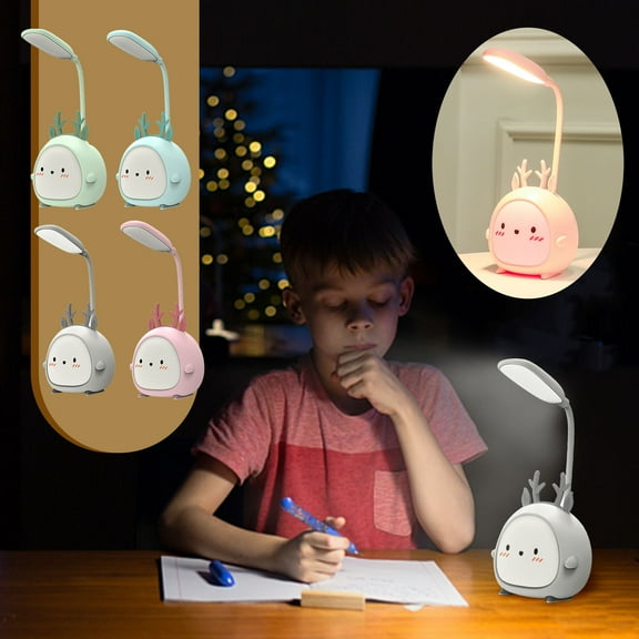 QianYing Home Appliances 2-in-1 Table Lamp LED Reading Lamp Working Lamp USB Rechargeable Night Light