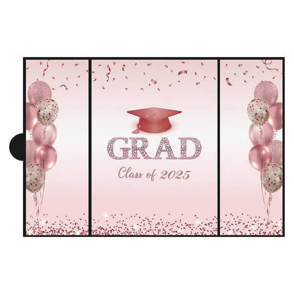 Qianduo Clearance Party Supplies Graduation Decorations Class of 2025 Congratulations Graduates Alternative Guest Book for Men Women Happy Graduation Congrats Grad Signing Card Board Rose Gold