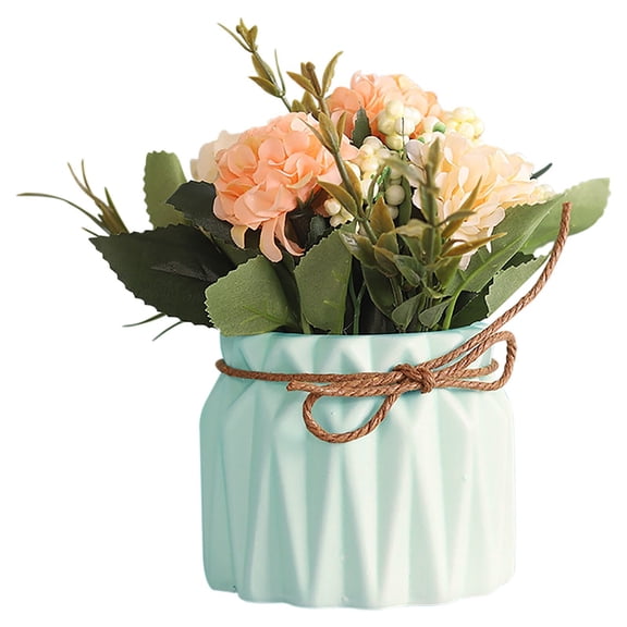 Qianduo Clearance Simulation Tree Green Succulents Plant Pot Flower Grass Desktop Bonsai Decor Mothers Day Decorations Green, 1 Artificial Flower Ornaments