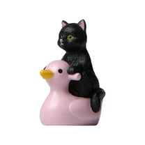Qianduo Desk Decor Clearance Room Decor Pink Duck Cat Micro Landscape Gardening Landscaping Doll Creative Ornaments C
