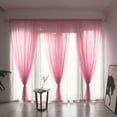 thumbnail image 1 of Qianduo Sheer Curtains - See Through Curtains - Embroidered Sheer Curtains - Polyester - 200X100cm - Pink, 1 of 3