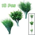 thumbnail image 1 of Qianfeng 18 Bundles Artificial Plants, Outdoor UV Resistant Greenery for Garden Decor, 1 of 13