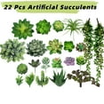 thumbnail image 1 of Qianfeng 22 Pcs Bulk Artificial Plant Succulents Faux Succulent Plants for Indoor Home Decor, 1 of 16