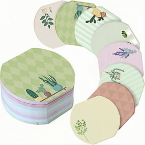 Qianfeng 8 Pcs Plant Theme Notes Pad Colorful Sticky Notes for Office Home, 50 Sheets Per Pad