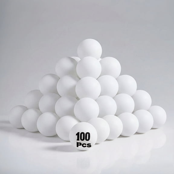 Qianfeng White Table Tennis Balls, Ping Pong Balls Bulk, 100 Pcs, 40mm, Washable, Durable for Games