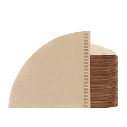 Qianglong Coffee Filters, Cone Coffee Filters, Disposable Natural Paper Filters 1-4 Cup, Pour Over Coffee Filter Compatible with V60 and Drip Coffee Maker, (Unbleached, 100 Count)