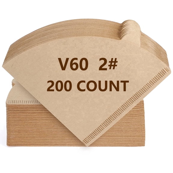 Qianglong Coffee Filters Paper Coffee Filter Cones 200 Count(natural)