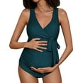 thumbnail image 1 of Qiangong Swimwear Halter Maternity One-Piece Swimsuit (Women’s, Size L), 1 of 7