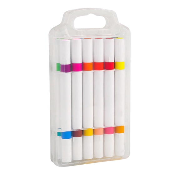 Qiangzon 12Pcs Acrylic Paint Markers, Dual Tip Paint Pens, Water Based Art Markers for Rock Painting, Canvas, Wood, Ceramic, DIY Craft Projects, A