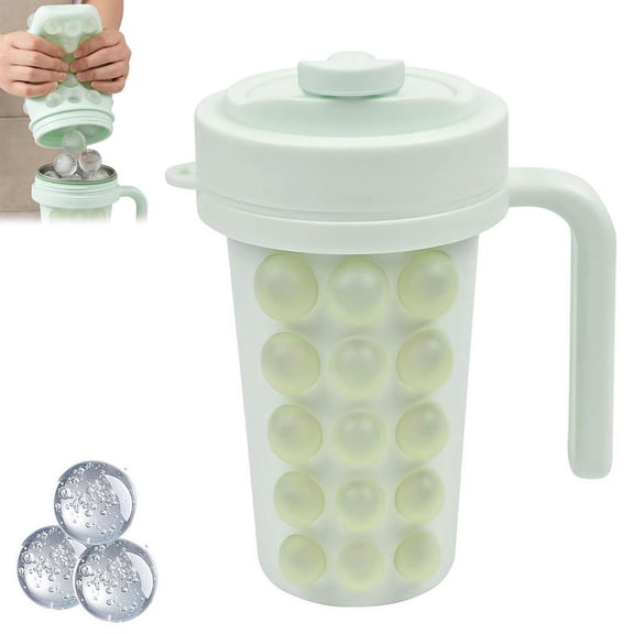 Qiangzon 2-In-1 Ice Cube Bottle, Leak Proof Lid, Vertical Ice Maker for Freezer, Travel, Gym & Home Use, Ice Cube Bottle, Easy Press Ice Tray Water Bottle Vertical Ice Maker for Freezer