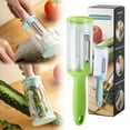 thumbnail image 1 of Qiangzon 2-In-1 Multifunctional Vegetable Peeler with Storage Box Fruit Fish Scale Scraper Mess-Free Kitchen Gadget Stainless Blade Ergonomic Handle 1 Paring Knife, 1 of 8