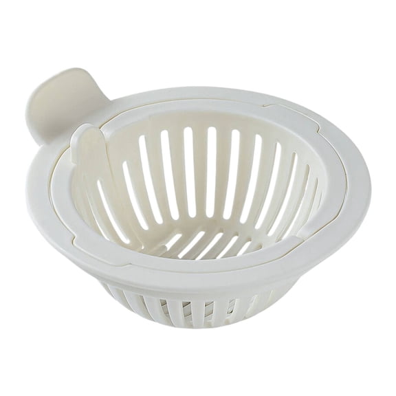 Qiangzon 304 Stainless Steel Kitchen Strainer and Drain Basket with Fine Mesh, Multi-Layer Filtration for Efficient Scrap Catching and Vegetable Washing, Detachable and Dishwasher Safe for Sink Use