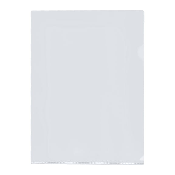 Qiangzon A4 File Folder, L Shape Document Organizer, Heavy Duty Plastic Folder with Card Slot for Office Papers, Reports, Contracts, Desk Filing, 8.86x11.81 Inch, White