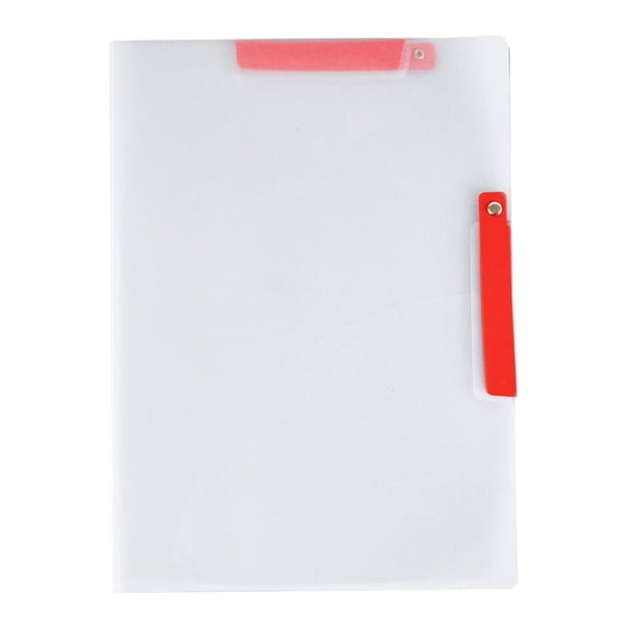 Qiangzon A4 File Folder, Plastic Document Organizer, Rotating Slide Bar Folder for Office Papers, Reports, Contracts, Exam Documents, Desk Filing, 8.86x11.81 Inch, Red