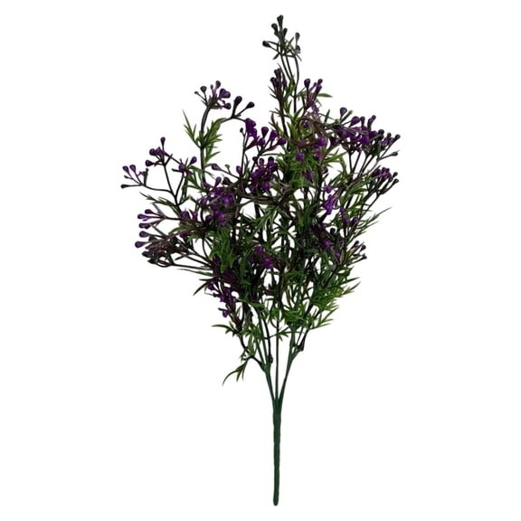 Qiangzon Artificial Greenery Bushes, Pearl Flower Shrubs, Simulation Greenery Plants, 14 Inch Plastic Simulation Plant for Home Garden, Wedding, Verandah Decoration, Red Lotus Color