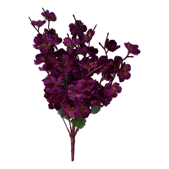 Qiangzon Artificial Plum Blossom, Decoration Bouquet for Wedding Garden Decor, Faux Spray Blooms for Vase Arrangement Home Table Centerpiece Party Backdrop, Purple