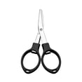 thumbnail image 1 of Qiangzon Black Stainless Steel Folding Scissors, Blunt Safety Tip, Compact Hinge, Protective Tip Cover, for Home Use, Travel, 1 of 9
