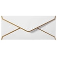 thumbnail image 1 of Qiangzon Business Envelopes, Gold Border Mailing Envelopes, Standard Letter Envelope, Elegant Paper Stationery for Checks, Invitations, 9.5x4.13 Inch, White, 1 of 4