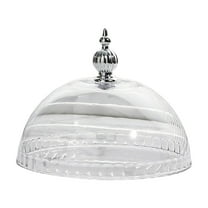 Qiangzon Cake Stand Cover and Display Cloche, Versatile Transparent Cake Dome Lid for Serving Desserts, Cheese, Muffins at Kitchen, Camping, Wedding and Home Decor A Food Lid