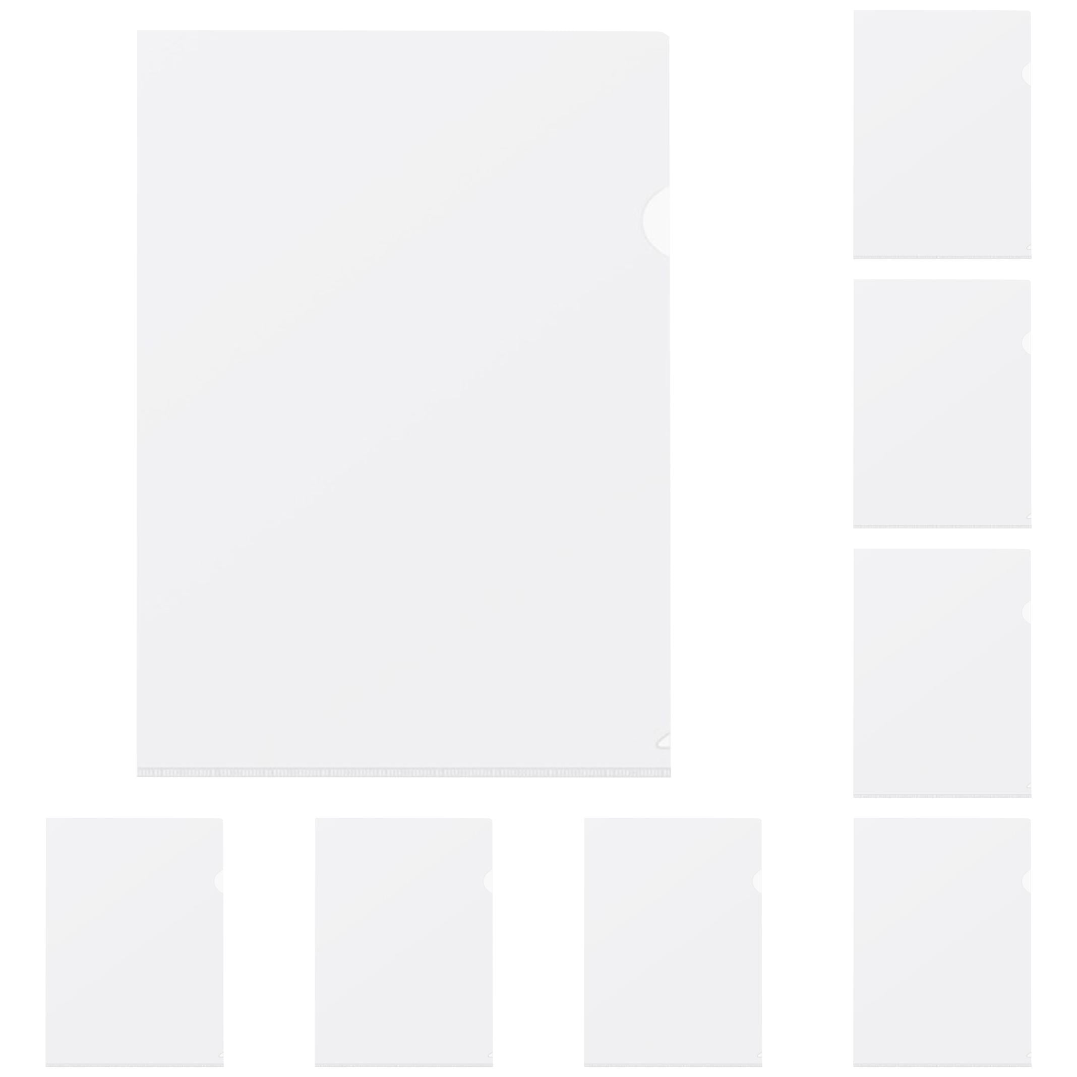 Qiangzon Clear 10-Piece Transparent L-Shaped Document Bag Tear ...