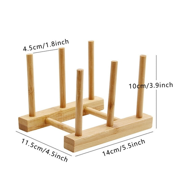 Qiangzon Dish Drying Rack Dish Rack Multifunctional Bamboo Dish Drying Rack for Kitchen Counter - Storage Organizer for Plates, Cups, and Utensils