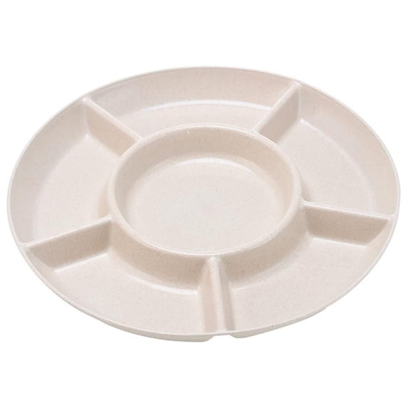Qiangzon Divided Serving Platter and Snack Tray for Parties - Food Storage Dish for Nuts, Candy, Dried Fruit and Appetizers - Versatile Snack Server and Cheese Board for Entertaining 1 Plate