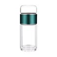thumbnail image 1 of Qiangzon Double Wall Glass Teacup with Infuser – Portable Tea Steeper for Loose Tea, Leakproof Design with Stainless Steel Filter for Hot and Cold Beverages, Insulated and Durable for On-The-Go Use, 1 of 7