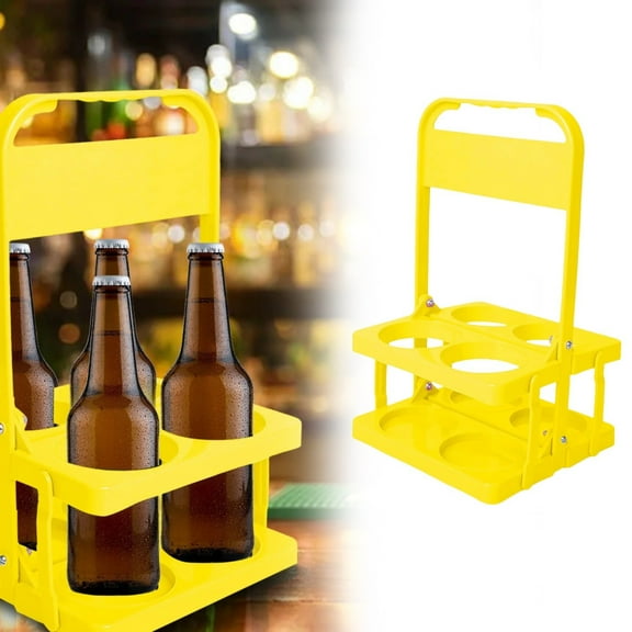 Qiangzon Drink Holder Foldable Portable Drink Caddy with Handle – 4 Cup Holder for Beer, Coffee, And Beverages, Reusable for Catering, Restaurant, Car Travel, And Outdoor Events