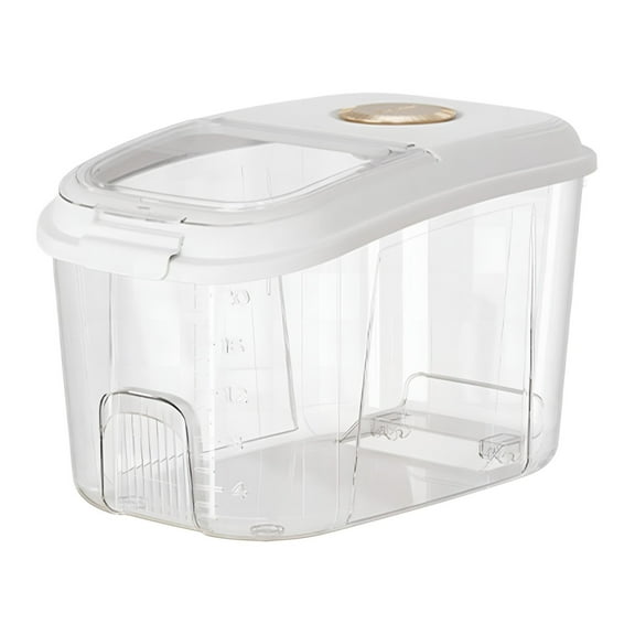 Qiangzon Extra Large Airtight Rice Storage Container with Lid - Food Storage Container for Rice, Flour, and Baking Ingredients - Keeps Food Fresh and Dry - Kitchen Pantry Organizer and Dispenser