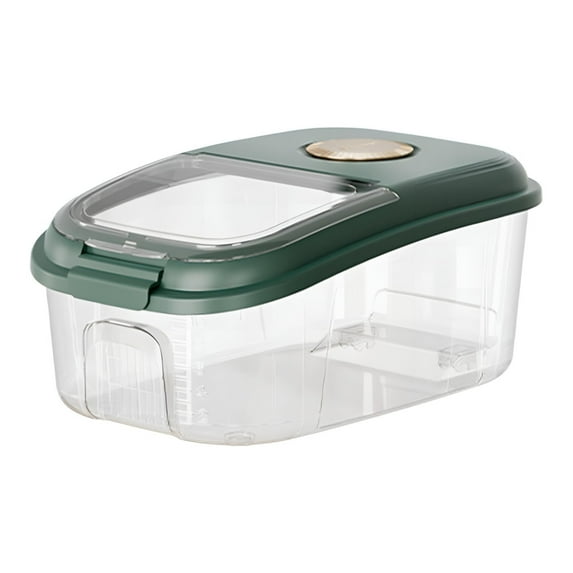 Qiangzon Extra Large Airtight Rice Storage Container with Lid - Food Storage Container for Rice, Flour, and Baking Ingredients - Keeps Food Fresh and Dry - Kitchen Pantry Organizer and Dispenser