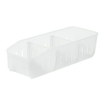 Qiangzon Freezer Organizer Bins Freezer Dividers Modular Plastic Refrigerator and Pantry Storage Bin – Divided Stackable Food Organizer Box with Handles for Freezer Fridge