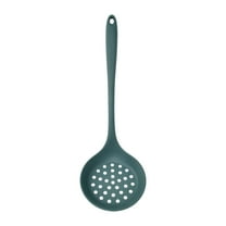 Qiangzon Heat-Resistant Silicone Spoon - Lightweight Silicone Strainer Spoon for Cooking, Deep Frying, and Filtering, Non-Stick and Dishwasher Safe Kitchen Utensil with Ergonomic Handle