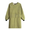 thumbnail image 1 of Qiangzon Long-Sleeve Cotton-Linen Kitchen Apron with Pocket – Adjustable Cross-Back Painting Cooking Overalls, Oversized Chef Bib for Baking Restaurant Garden, Stain-Proof Work Wear 1 Apron, 1 of 8