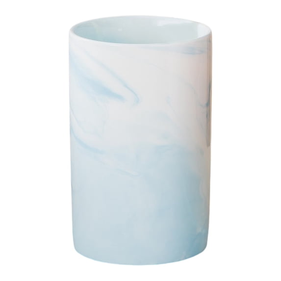 Qiangzon Patterned Ceramic Mug Set - Elegant Toothbrush Holder and Bathroom Cup for Couples, Stylish Design for Modern Vanities, Perfect As A Rinsing Cup Or Mouthwash Glass 1 Cup