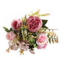 thumbnail image 1 of Qiangzon Pink Silk Peony Stem, Romantic Hue Silk Touch, Pink, 10.23inch, for Wedding, Party, 1 of 5