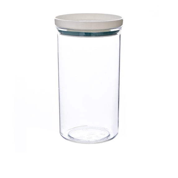 Qiangzon Plastic Airtight Storage Canister with Lid, Clear Bpa-Free Plastic, Airtight Lid, for Pantry Shelf, 550ml