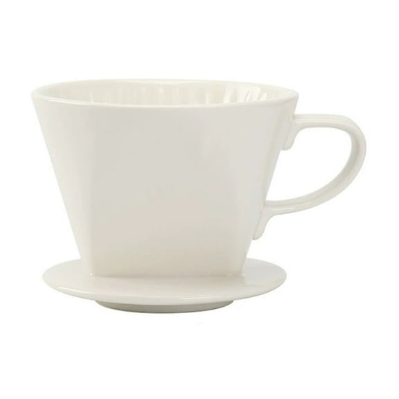 Qiangzon Reusable Ceramic Pour Over Coffee Dripper with 3-Hole Design for Optimal Extraction, Heat-Resistant Filter Cup for Rich Flavor, Dishwasher Safe and Versatile for Home Brewing 1 Filter Cup