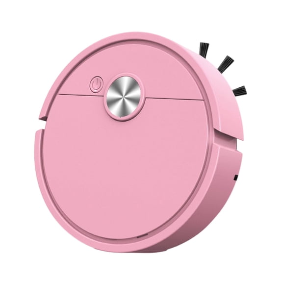 Qiangzon Robot Vacuum Cleaner, Rechargeable Sweeping Robot, Compact Dust Cleaner for Hardwood Floor, Tile, Desk, Car Interior, Home Cleaning, 6.3 Inch, Pink