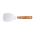thumbnail image 1 of Qiangzon Short Wooden Handle Silicone Spatula Spoon Heat Resistant Non-Stick Cooking Utensil Multi-Function Rice Paddle with Ergonomic Grip for Mixing Serving Kitchen Tool Dishwasher Safe, 1 of 8