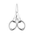 thumbnail image 1 of Qiangzon Silver Stainless Steel Folding Scissors, Blunt Safety Tip, Compact Hinge, Protective Tip Cover, for Home Use, Travel, 1 of 4